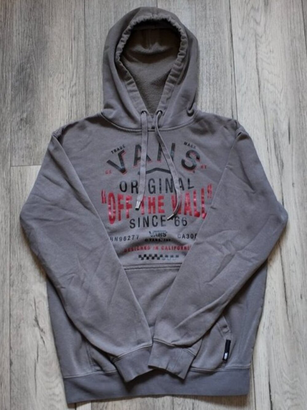 Vans Off The Wall Original Since 66 Skate Graphic Hoodie Gray Men's Size S